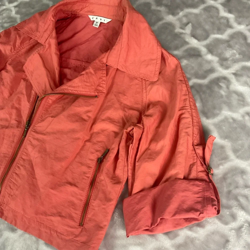 Cabi Cropped Moto Jacket Nylon - Picture 3 of 10
